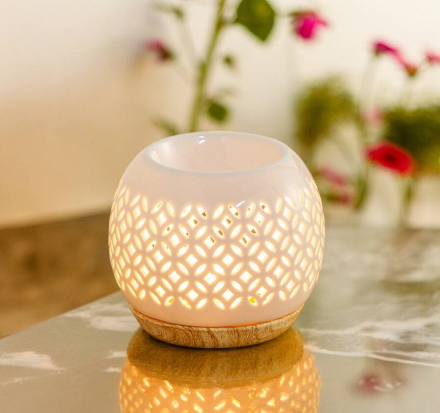 Brûle-Parfum Céramy Qianbi 50 ml - Atmosphère Parfumée - Artisanat Mode - Aromathérapie - Diffuseur Huiles Essentielles - H 9,5 cm - Image 3