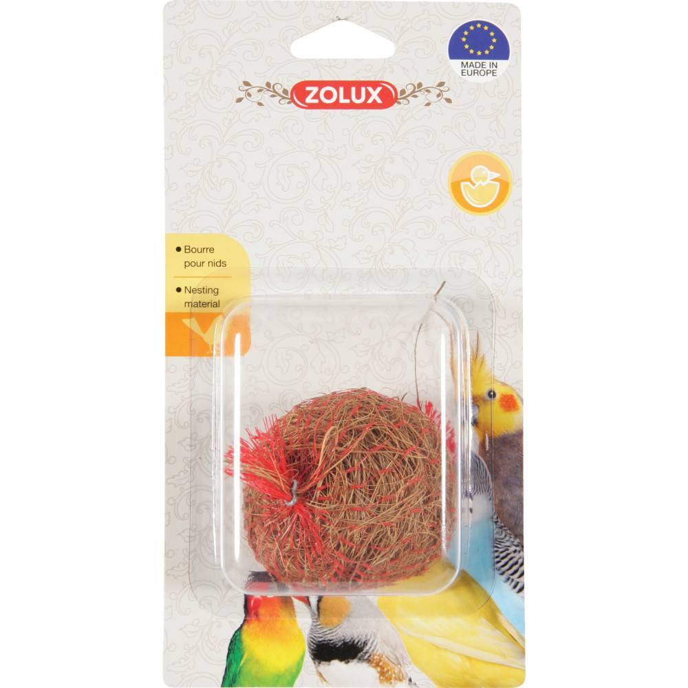 Zolux - Fibre de coco 19 g  ø 6 cm bourre pour nid d'oiseaux