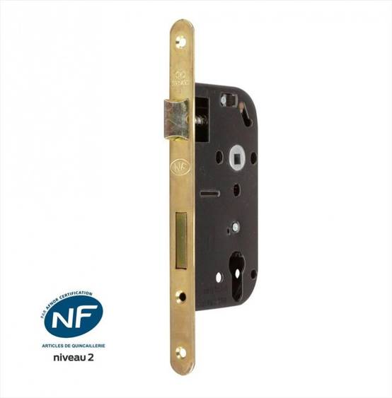 Serrure encastrée BRICARD certifiée NF, pour cylindre, axe 50 mm - Image 1