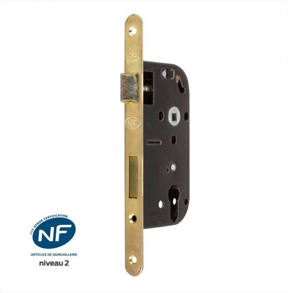 Serrure encastrée BRICARD certifiée NF, pour cylindre, axe 50 mm - Image 1