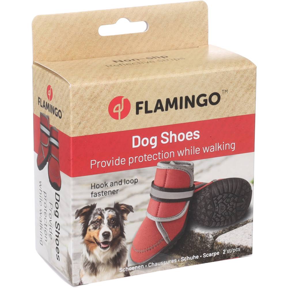 Flamingo - Chaussures Kajan Rouge M 8.1 x 6.2 cm. 2 pièces pour chien - Image 3