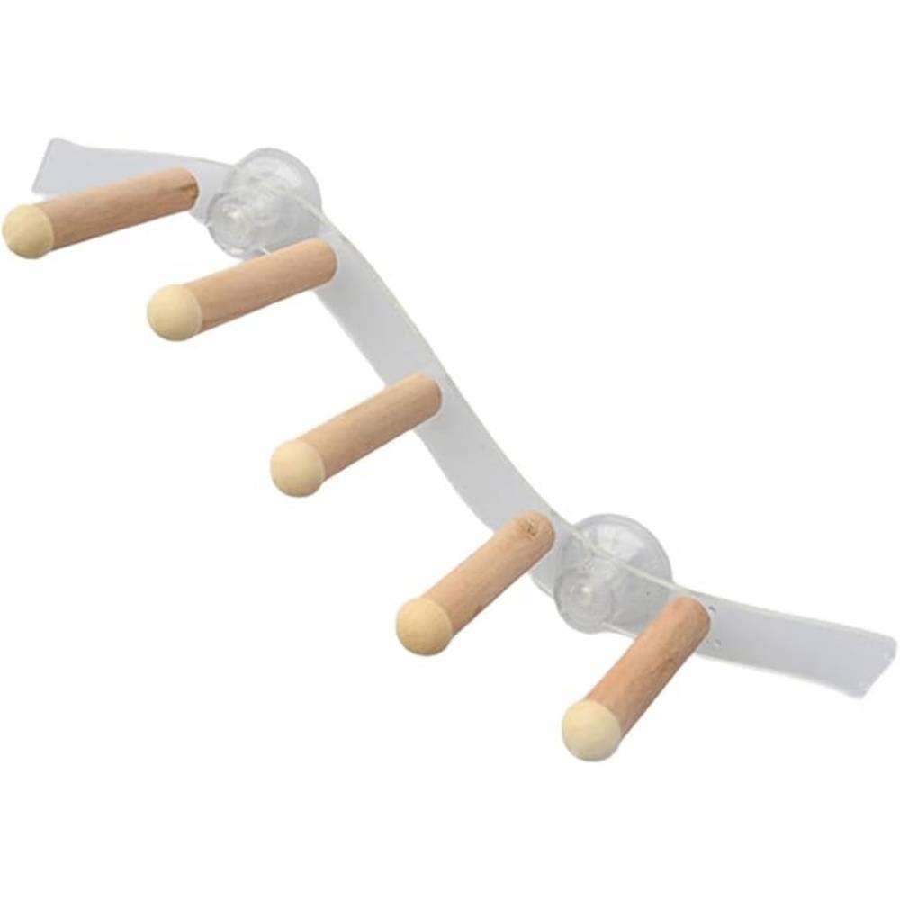 Ventouse Perche en Bois Pour Perroquet Cage Jouet - Image 1