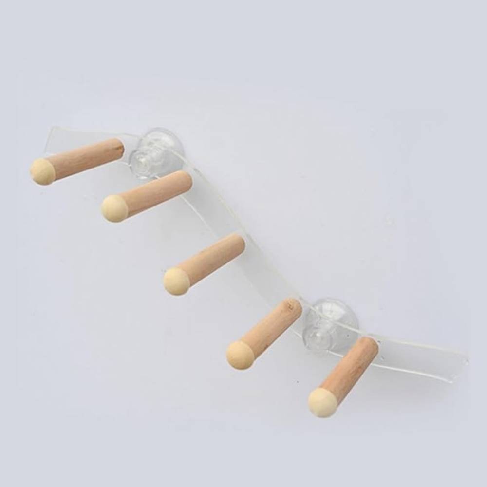 Ventouse Perche en Bois Pour Perroquet Cage Jouet - Image 4