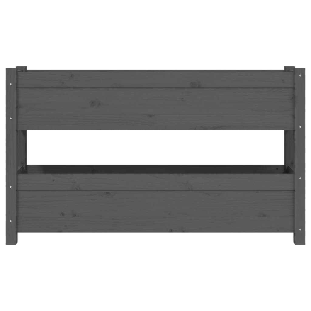 Vidaxl - Jardinière Gris 112x25x66 cm Bois massif de pin vidaXL 823929 - Image 6