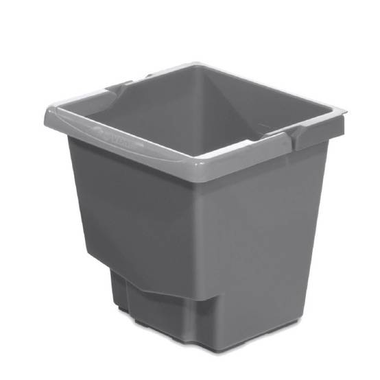 Seau 15L Gris Ideatop (Poignée Grise)- 21005Gt - Guialto