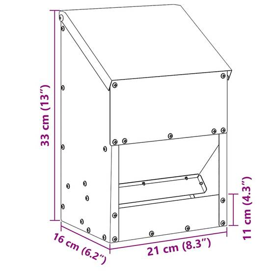 Mangeoire Poule Galvanisée Compacte 3kg Argent - ComfortXL Outdoor Living - Image 7