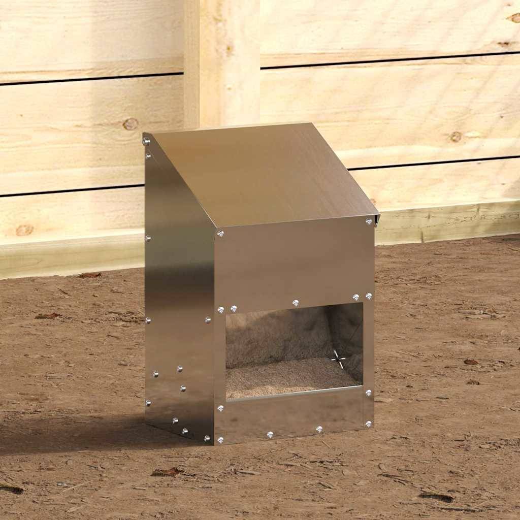 Mangeoire Poule Galvanisée Compacte 3kg Argent - ComfortXL Outdoor Living - Image 3