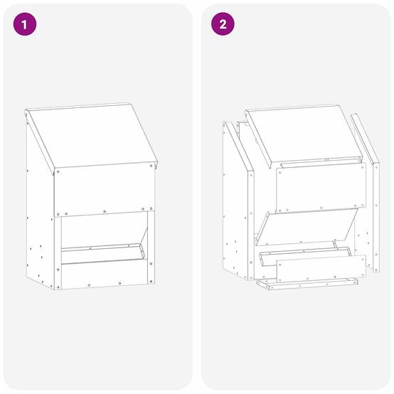 Mangeoire Poule Galvanisée Compacte 3kg Argent - ComfortXL Outdoor Living - Image 5