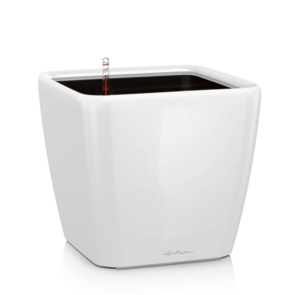 Lechuza - Pot Quadro Premium LS 21 - kit complet, blanc brillant 21 cm Lechuza - Image 1
