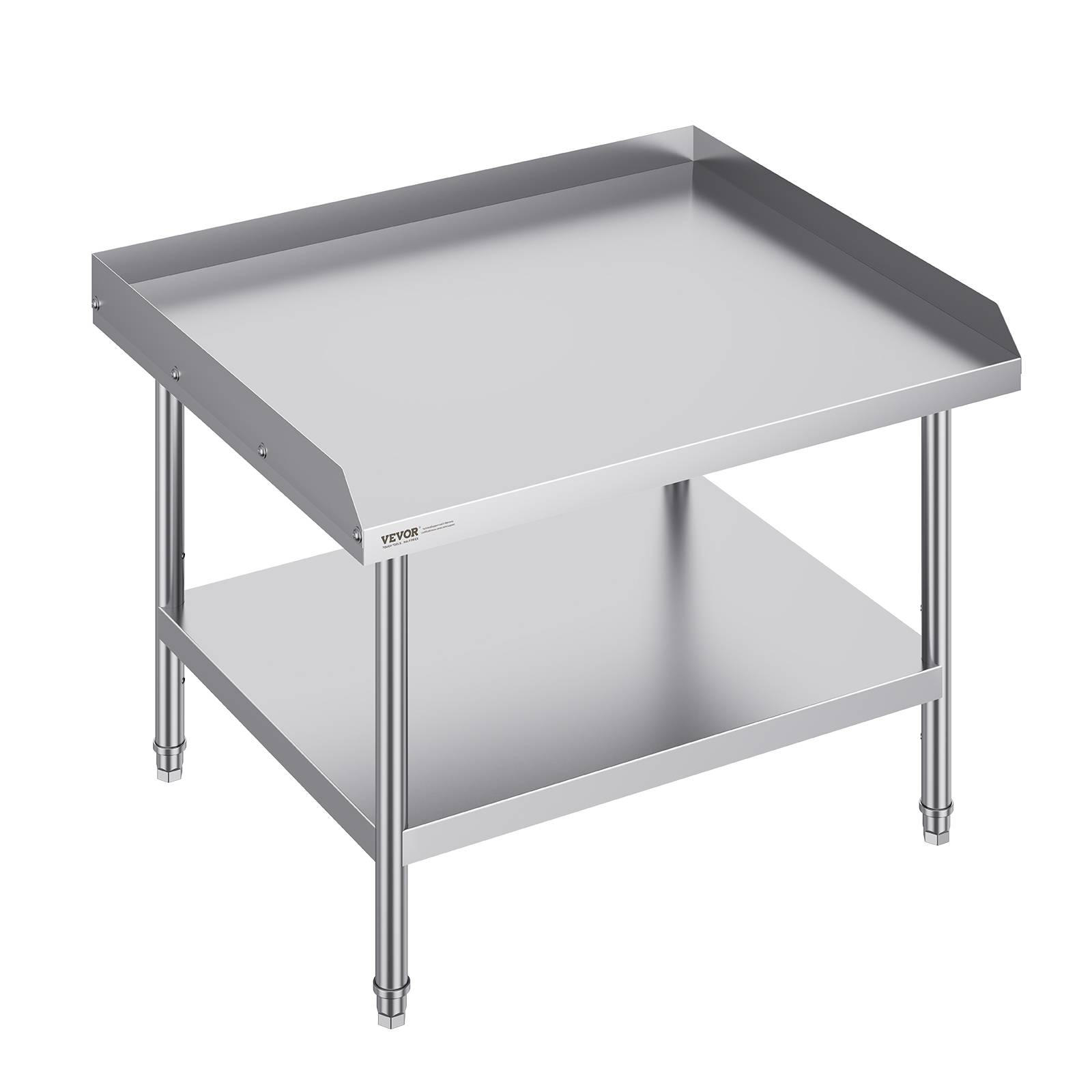 Vevor - VEVOR Table préparation métal 30x36x26 pouces, protection 3 côtés, hauteur réglable, pour cuisine commerciale. - Image 1