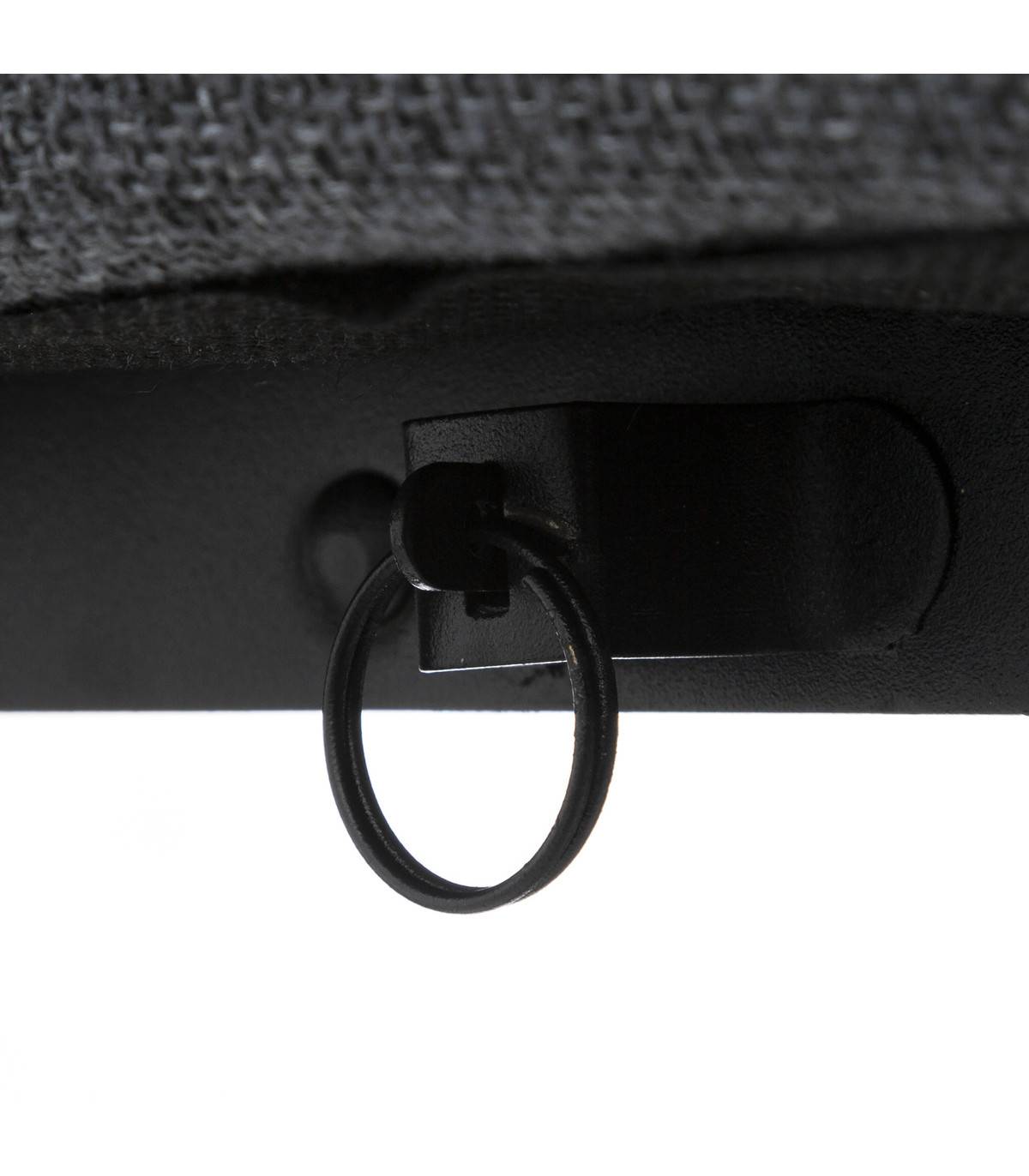 Tabouret pliant Gris Foncé et Métal Noir - Image 2