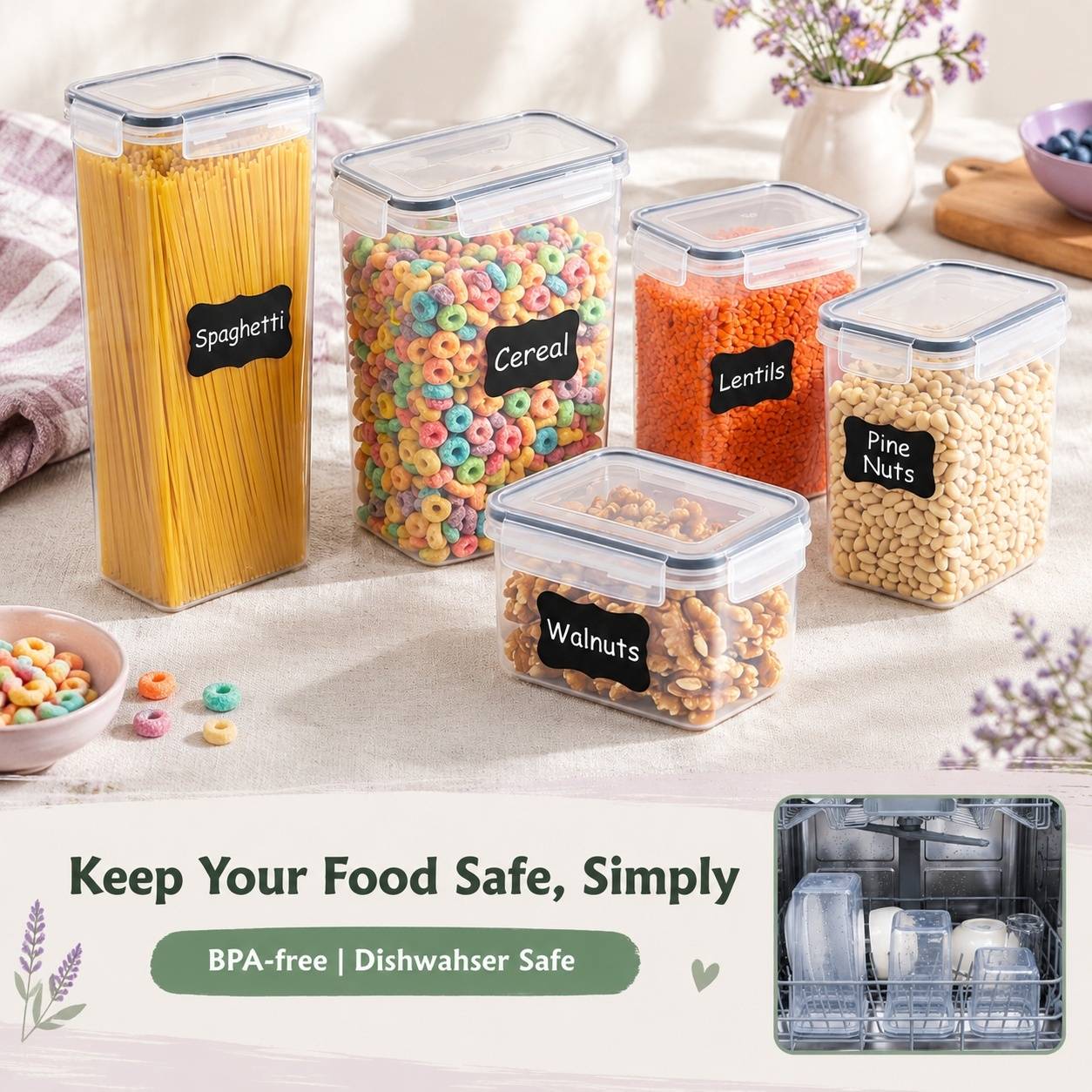 Lot de 25 Boîtes de Rangement Alimentaire avec Couvercles - Image 5