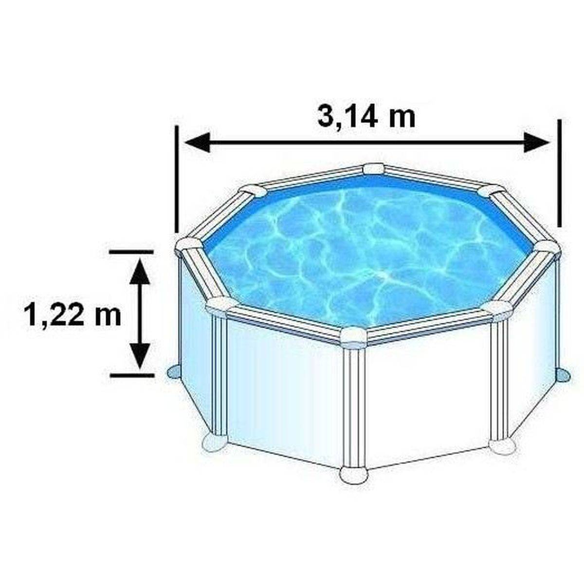 Gré - Piscine acier blanc Bora Bora ronde 3,20 x 1,22 m - Gré - Image 4