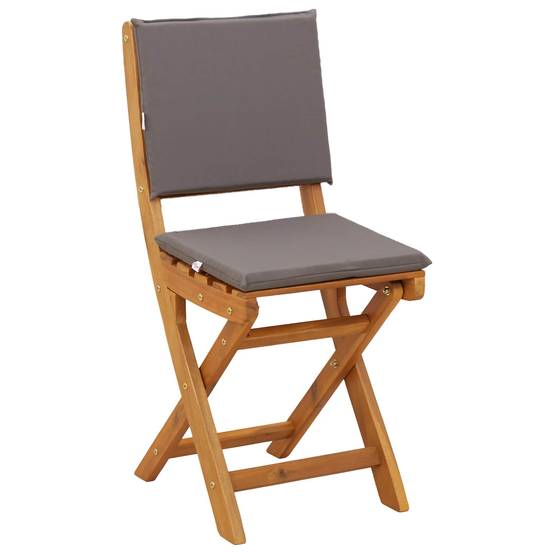 Chaises de jardin bois d'acacia gris foncé 36 x 46 x 85 cm, Poids:38.2kg - PANGIVO - Image 4