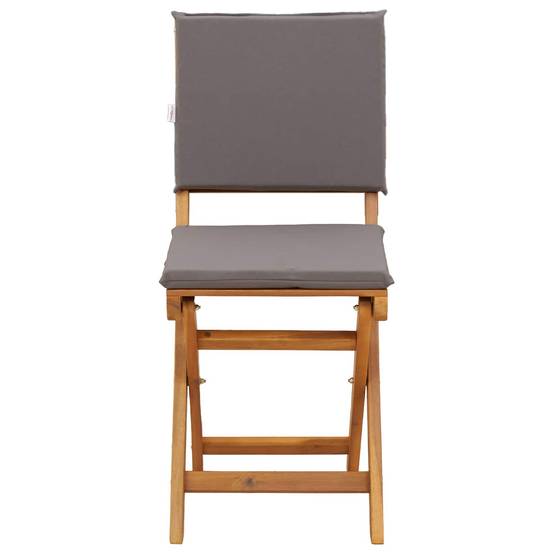 Chaises de jardin bois d'acacia gris foncé 36 x 46 x 85 cm, Poids:38.2kg - PANGIVO - Image 6