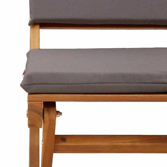 Chaises de jardin bois d'acacia gris foncé 36 x 46 x 85 cm, Poids:38.2kg - PANGIVO - Image 9