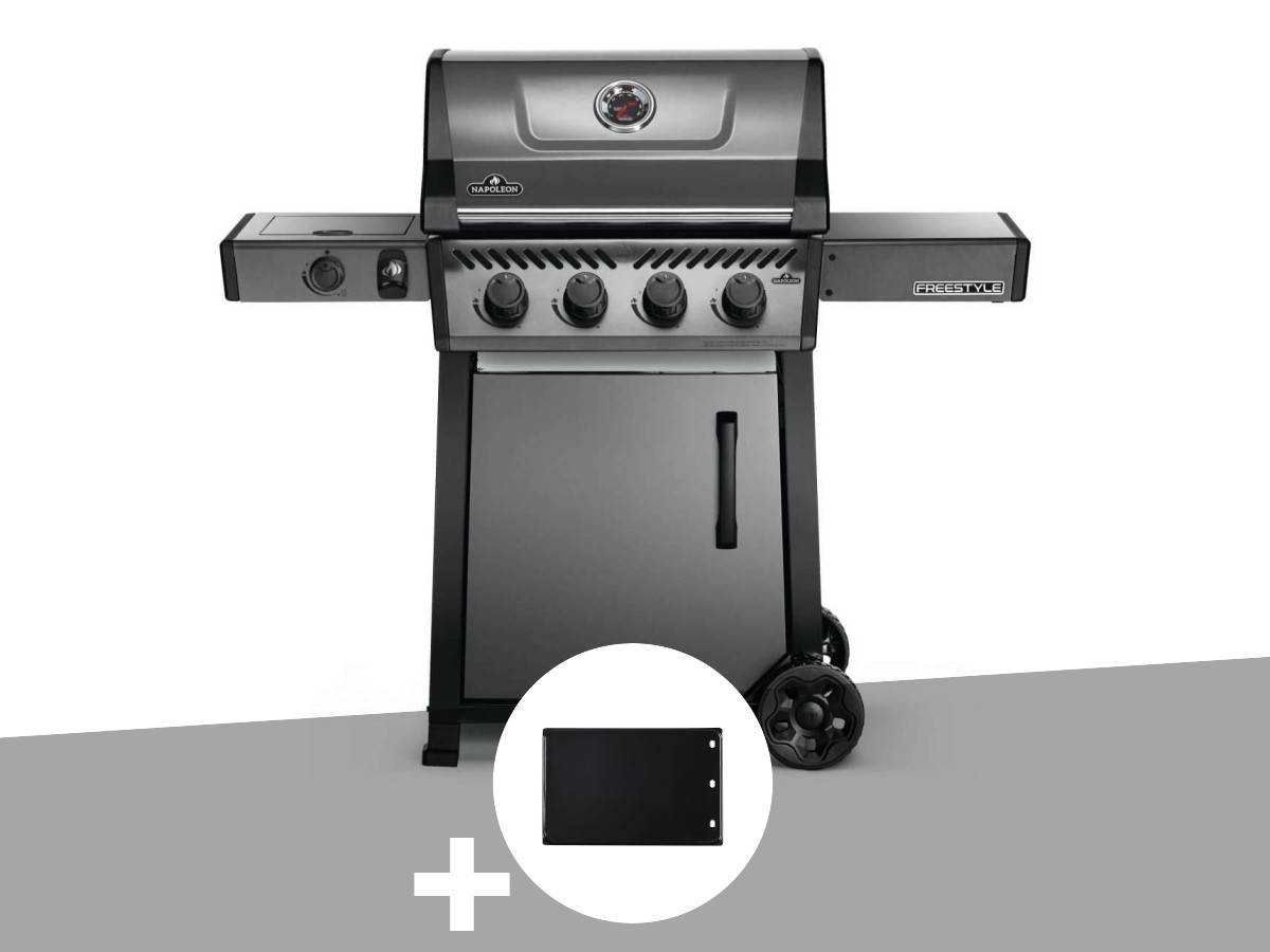 Napoleon - Barbecue à gaz Freestyle F425SIB - 4 brûleurs + Sizzle Zone + Plancha - Napoleon