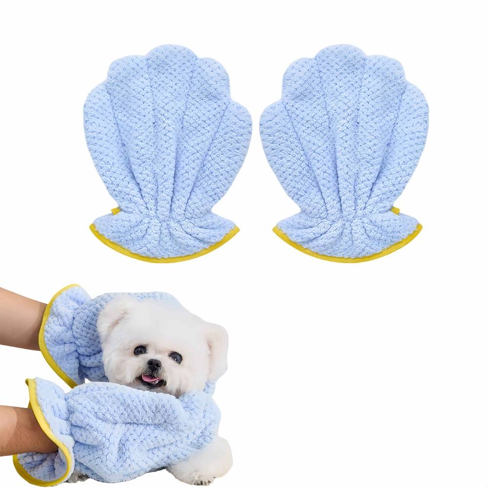IntiMeg - Gants de Bain pour Animaux de Compagnie Bleu IntiMeg - Image 1