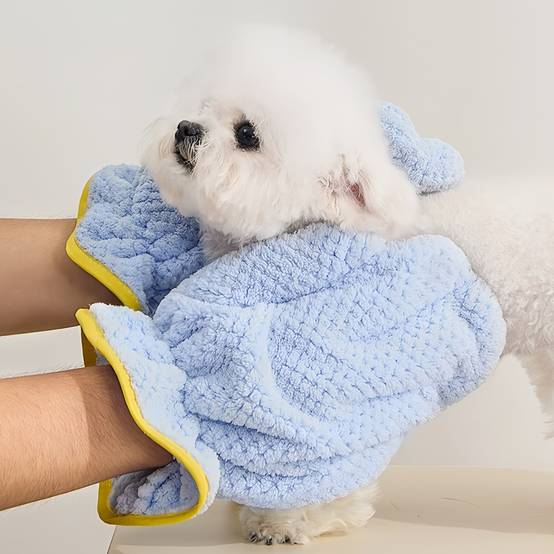 IntiMeg - Gants de Bain pour Animaux de Compagnie Bleu IntiMeg - Image 6