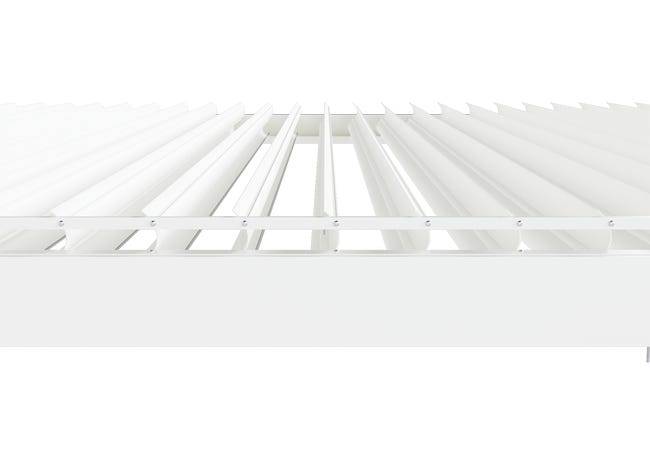 Pergola Bioclimatique Aluminium Autoportante Blanc 3x3 Manuelle S ORIAL France - Image 4