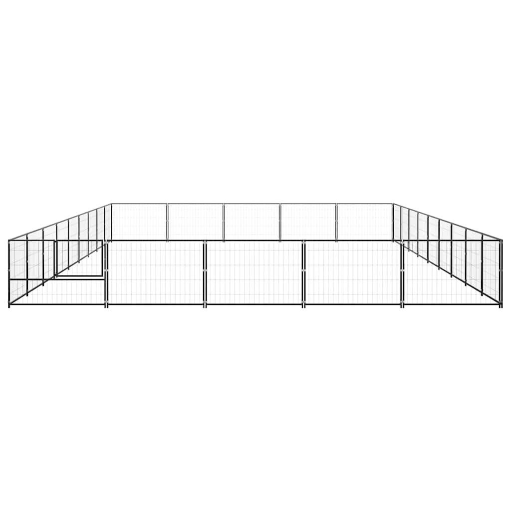 Vidaxl - Chenil Noir 45 m² Acier vidaXL 3082161 - Image 6