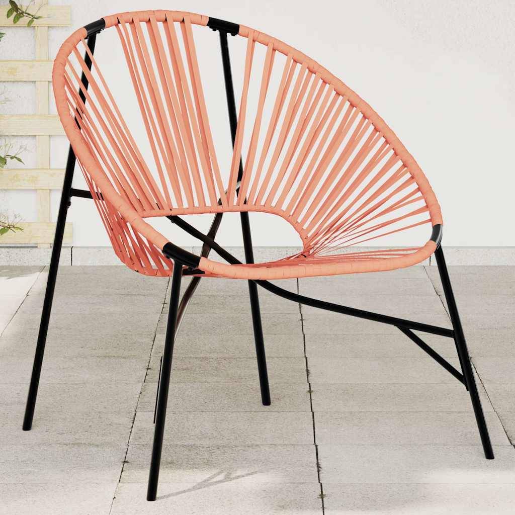 PANGIVO - Chaise œuf de jardin noir et orange résine tressée 77 x 68,5 x 82 cm - PANGIVO - Image 1