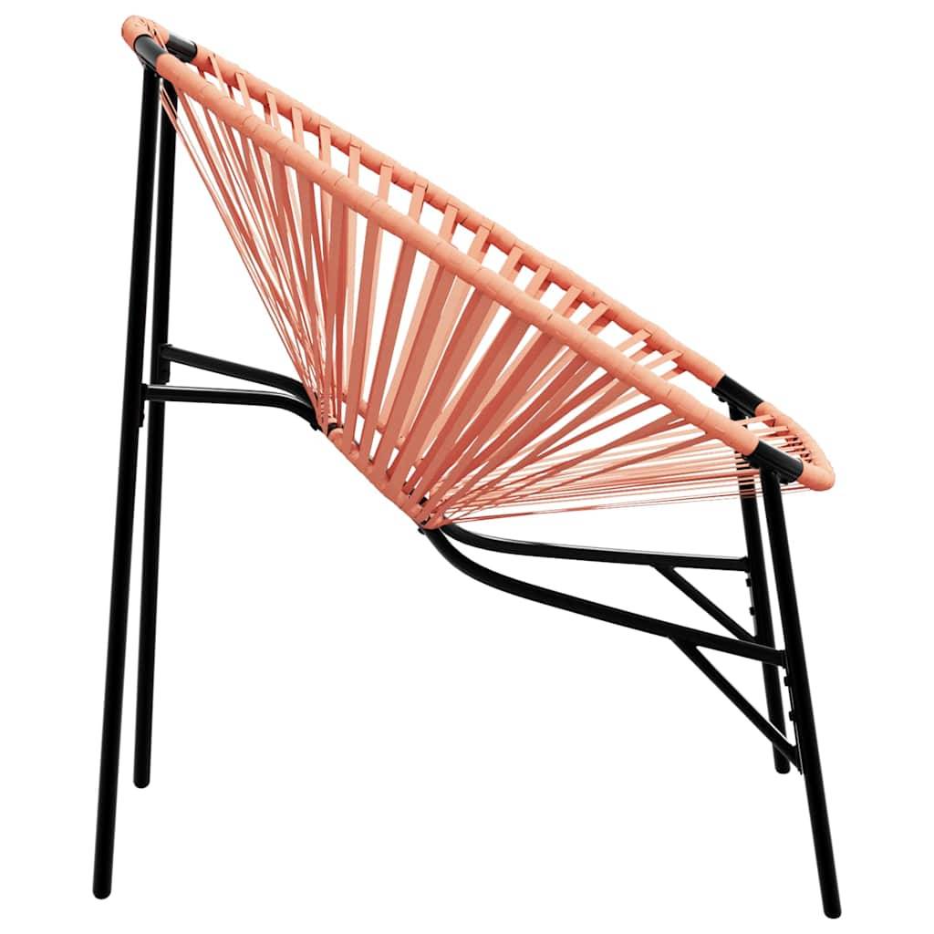 PANGIVO - Chaise œuf de jardin noir et orange résine tressée 77 x 68,5 x 82 cm - PANGIVO - Image 5