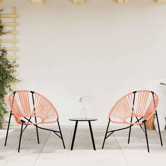 PANGIVO - Chaise œuf de jardin noir et orange résine tressée 77 x 68,5 x 82 cm - PANGIVO - Image 3