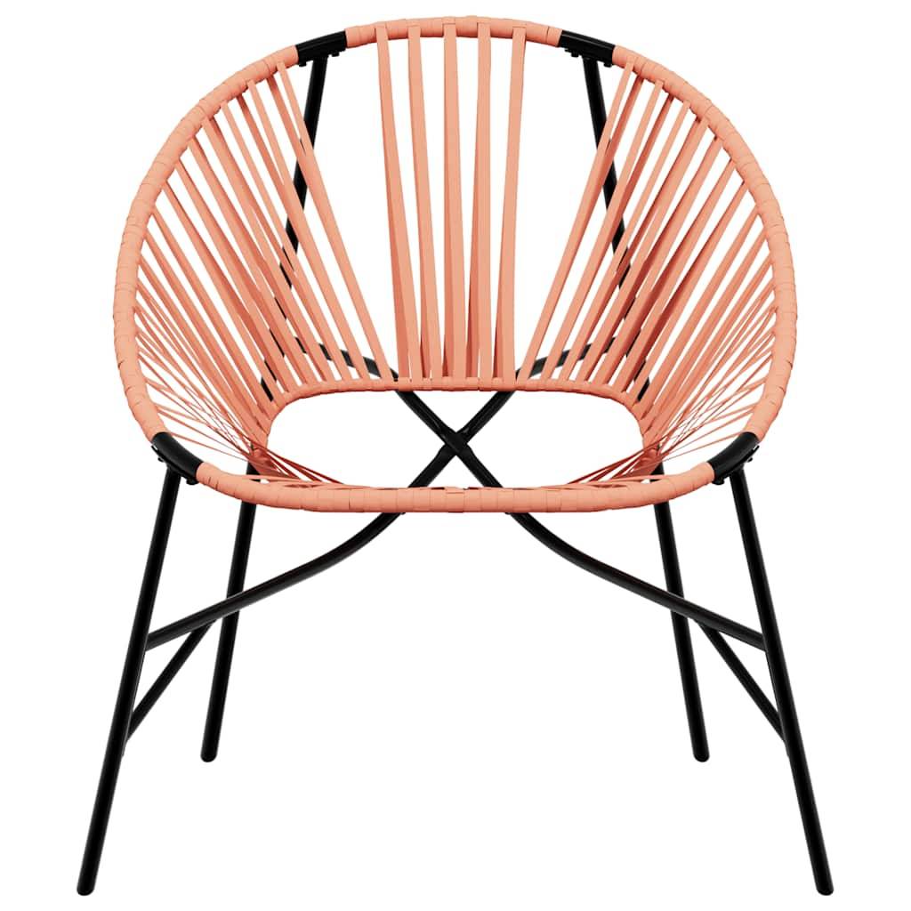 PANGIVO - Chaise œuf de jardin noir et orange résine tressée 77 x 68,5 x 82 cm - PANGIVO - Image 4