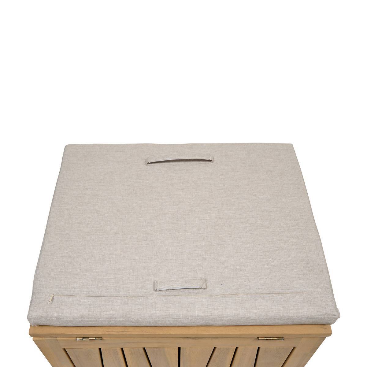 Hesperide - Coffre de rangement 100L avec assise Lodgia beige acacia - Hespéride - Image 5
