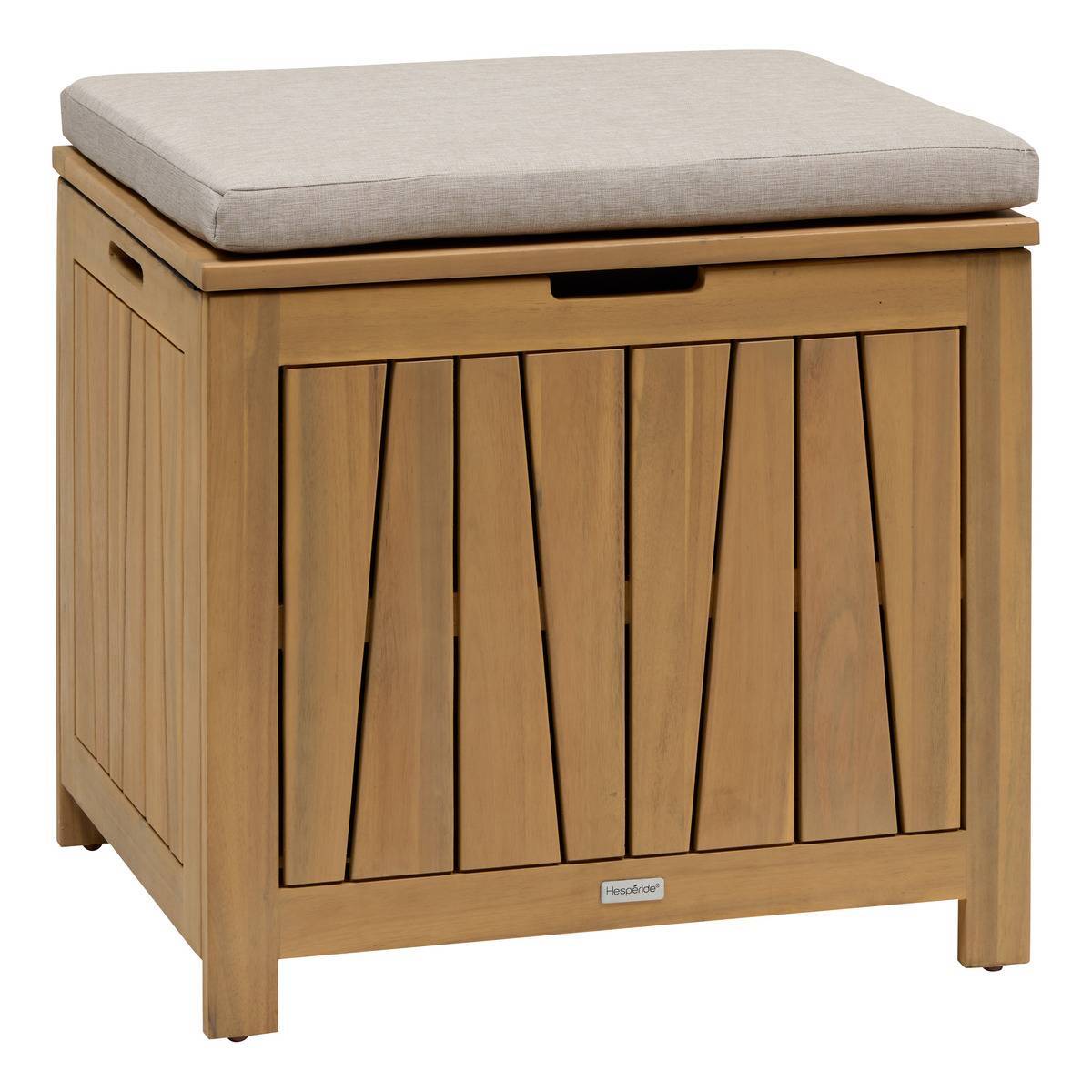 Hesperide - Coffre de rangement 100L avec assise Lodgia beige acacia - Hespéride - Image 2