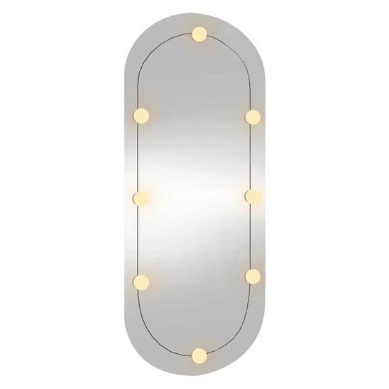 Miroir mural avec lumières LED 25x60 cm verre ovale Maison Chic - Image 4