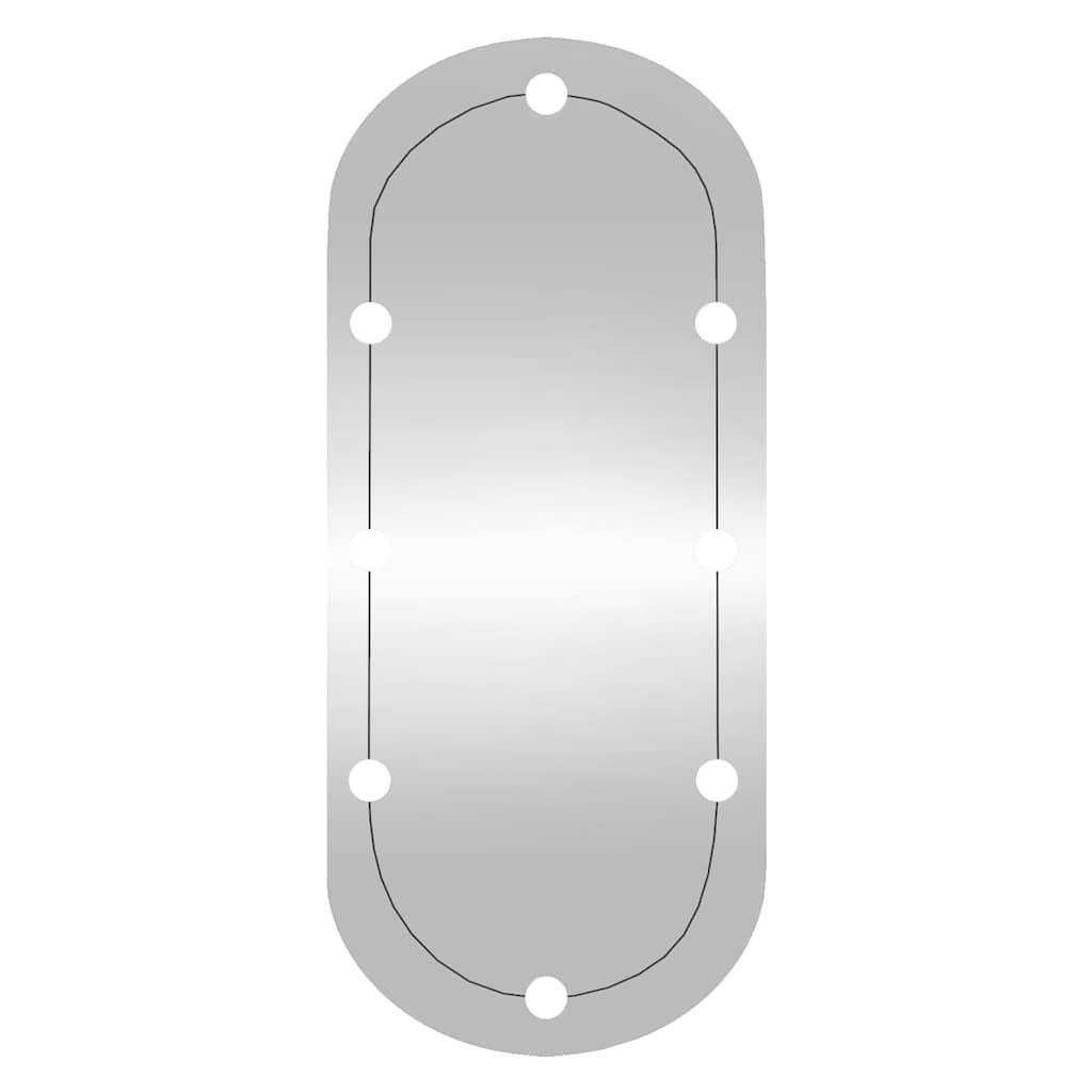 Miroir mural avec lumières LED 25x60 cm verre ovale Maison Chic - Image 5