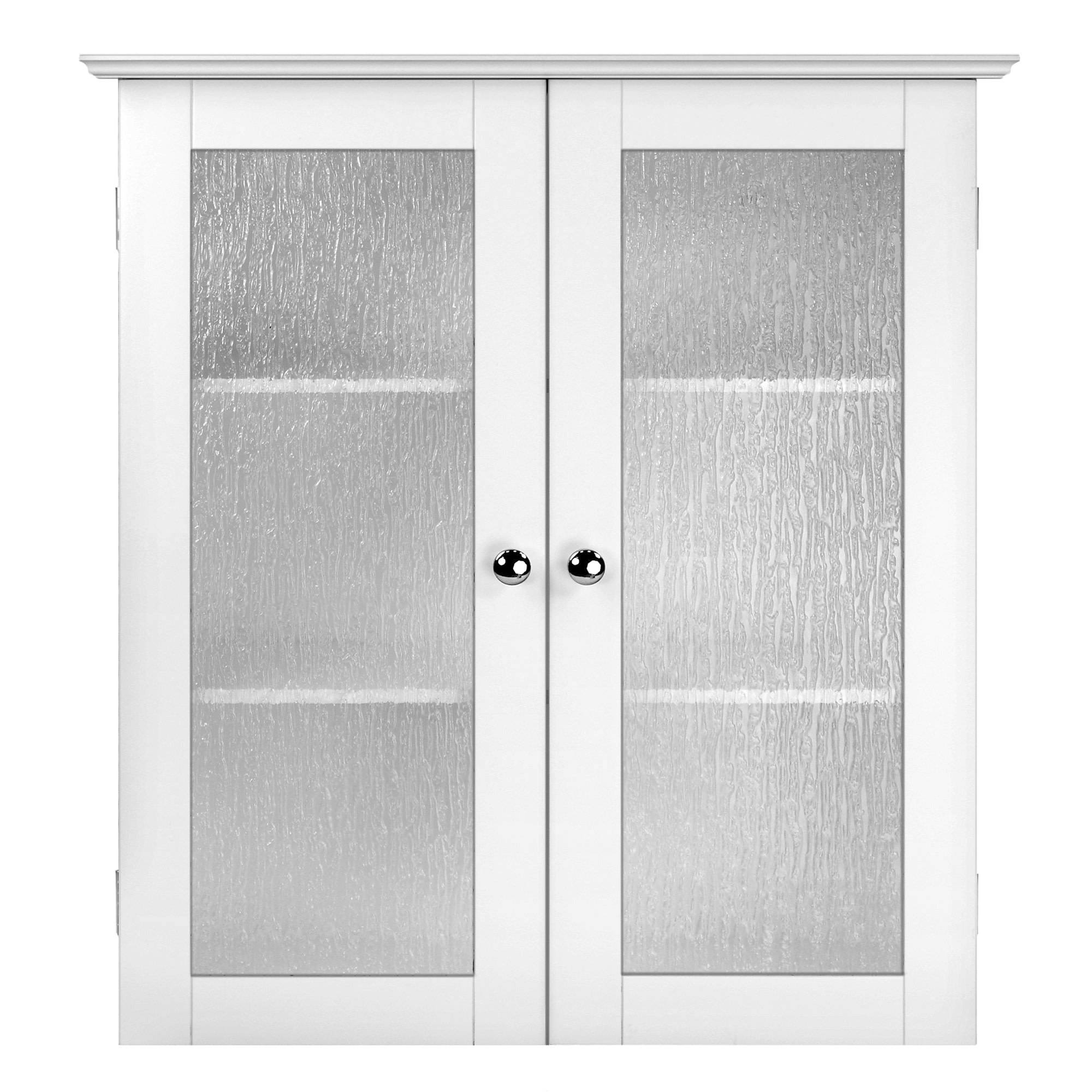 Teamson Home - Armoire murale de salle de bain effet bois blanc portes en verre Teamson Home - Image 2