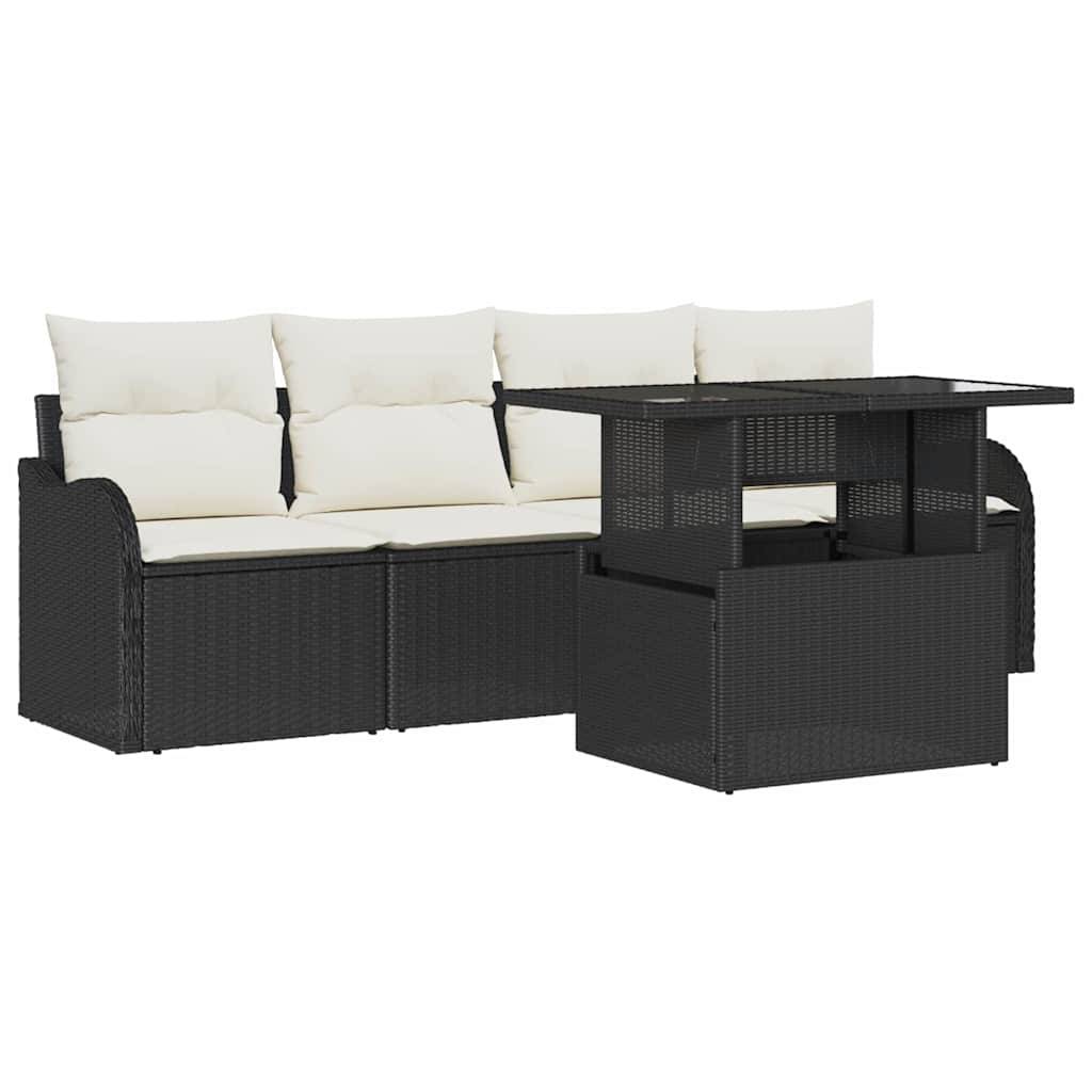 ComfortXL - Salon de Jardin 4 Places en Résine Tressée Tissé Main Modulable pour Terrasse et Patio Noir – ComfortXL Outdoor Living - Image 2