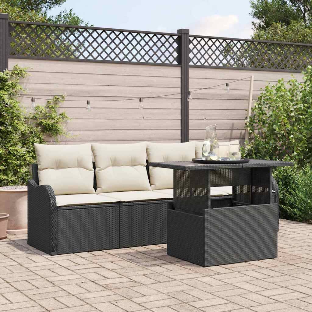 ComfortXL - Salon de Jardin 4 Places en Résine Tressée Tissé Main Modulable pour Terrasse et Patio Noir – ComfortXL Outdoor Living - Image 1