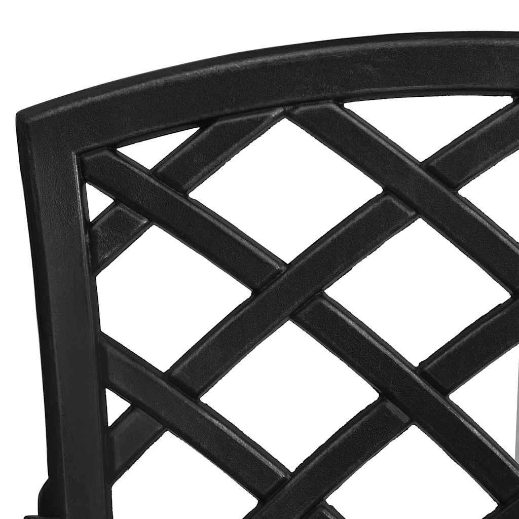 Vidaxl - Ensemble de bistro 3 pcs-Salons de jardin Aluminium coulé Noir 777118 - Image 7