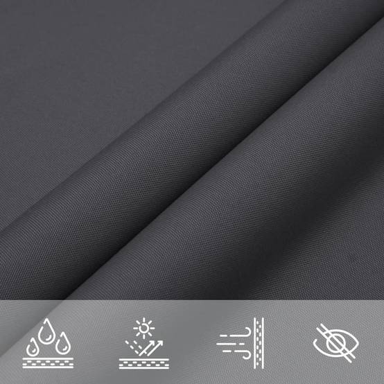Voile de parasol tissu oxford anthracite 5 x 6 m - PANGIVO - Image 8