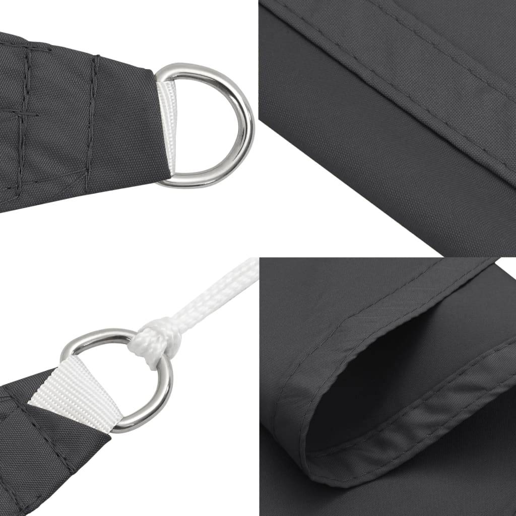 Voile de parasol tissu oxford anthracite 5 x 6 m - PANGIVO - Image 7