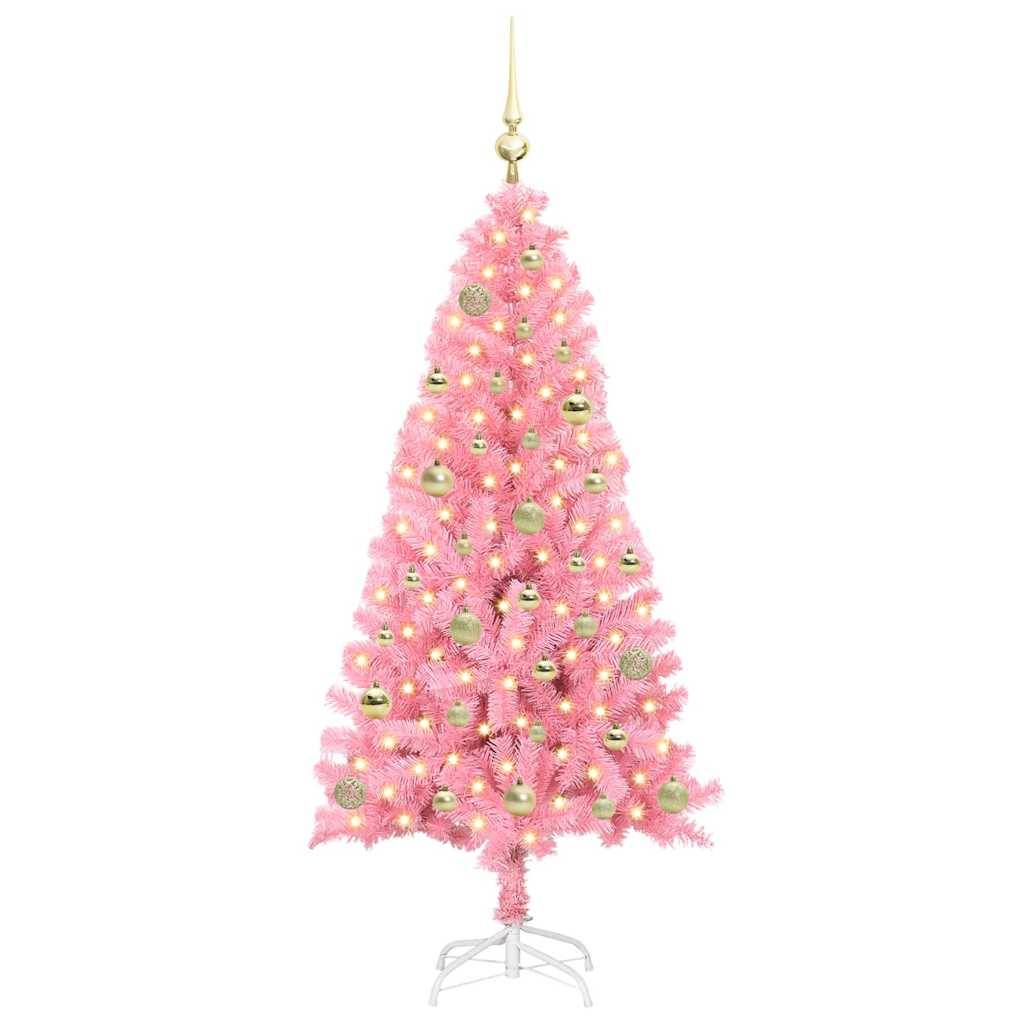 ComfortXL - Décoration Originale : Sapin de Noël Rose 150 cm Lumineux (150 LED) et Entièrement Décoré – ComfortXL Outdoor Living - Image 3