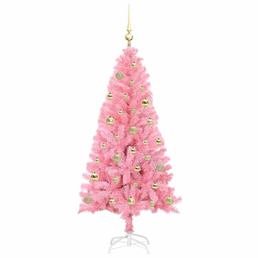 ComfortXL - Décoration Originale : Sapin de Noël Rose 150 cm Lumineux (150 LED) et Entièrement Décoré – ComfortXL Outdoor Living - Image 4