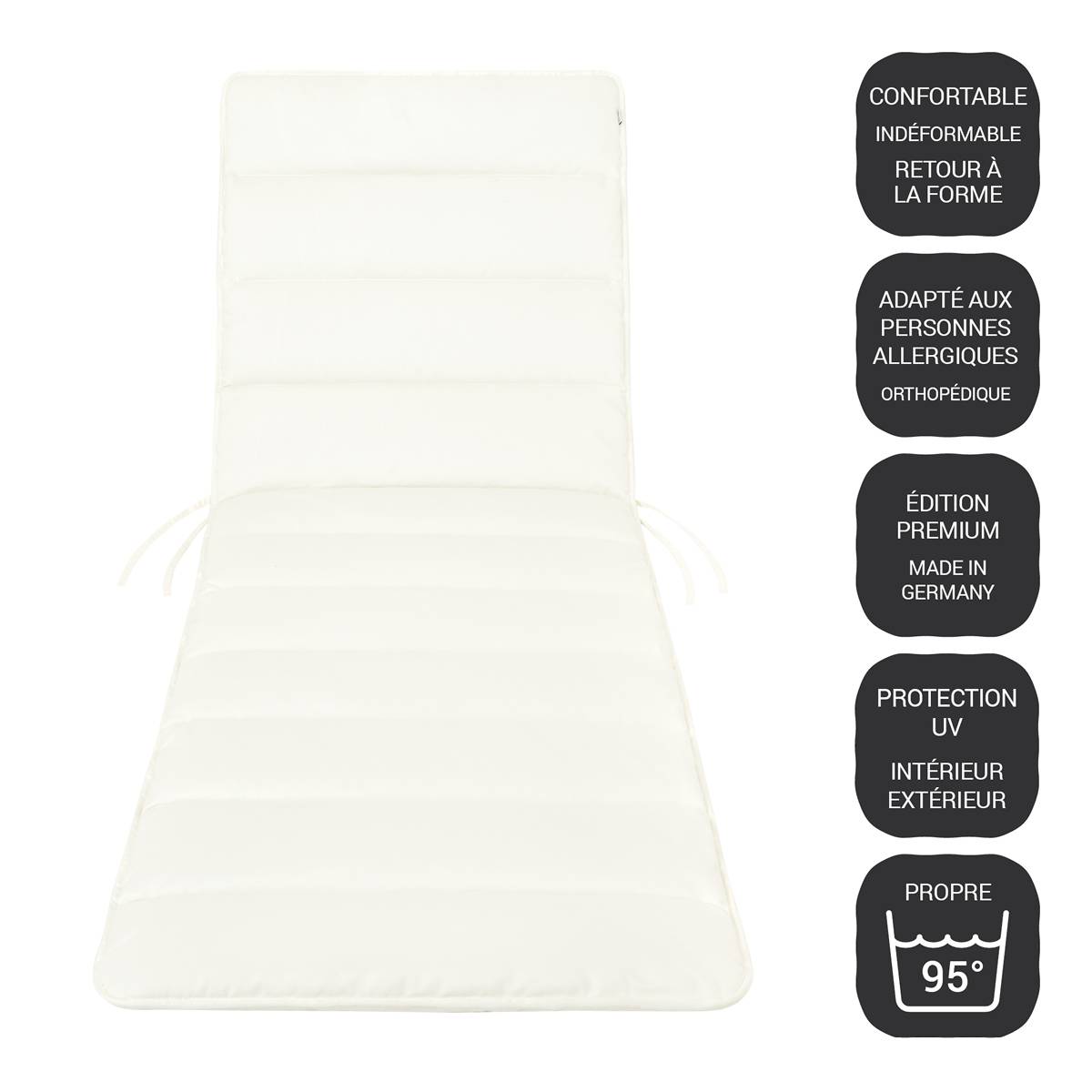 Coussin de Transat FlAIR - blanc - 190x60cm