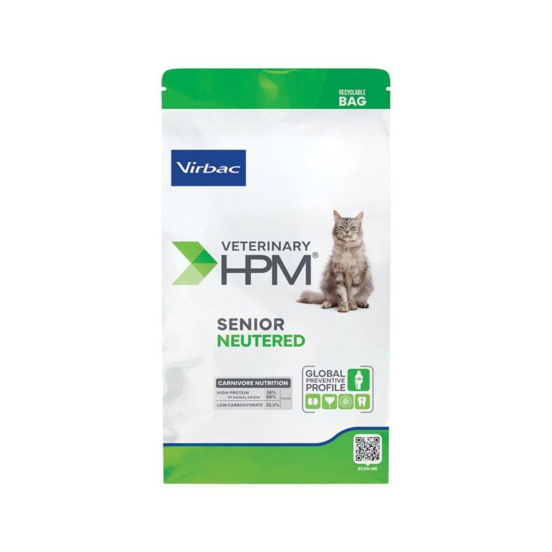 Croquettes Virbac HPM Senior Neutered pour chat Sac 3 kg - Image 1
