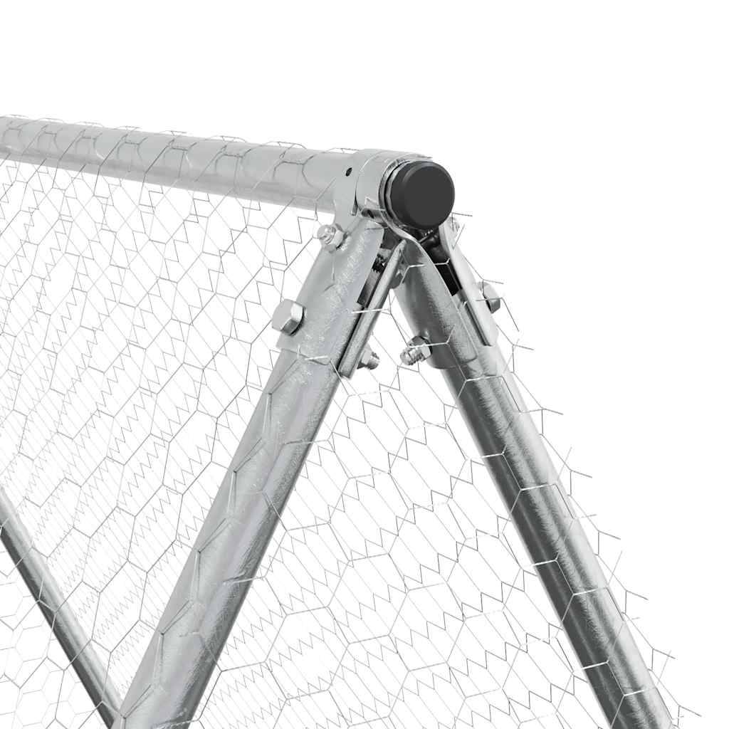 Vidaxl - Cage pour poules argenté 200x100x190 cm acier galvanisé vidaXL 172550 - Image 3