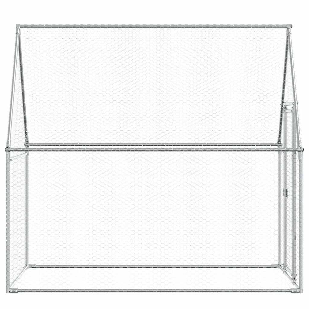 Vidaxl - Cage pour poules argenté 200x100x190 cm acier galvanisé vidaXL 172550 - Image 7