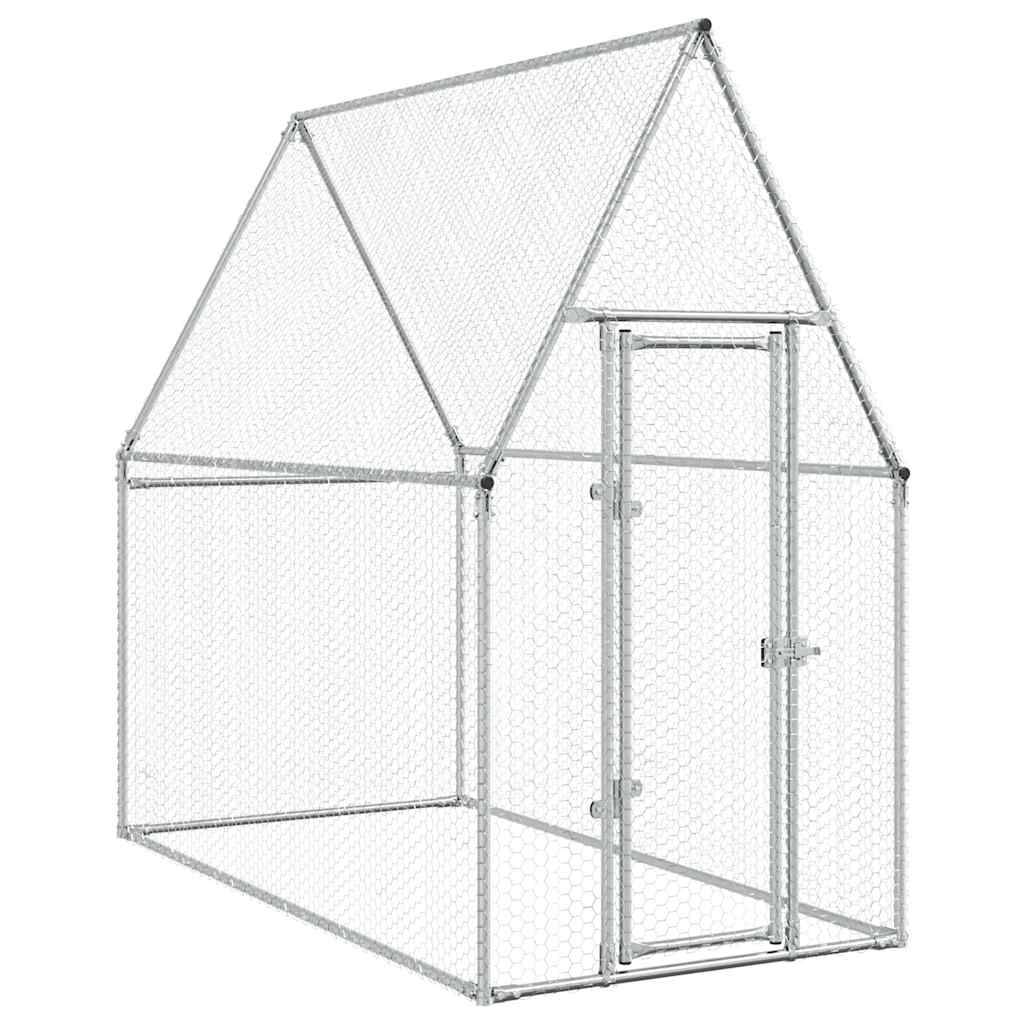 Vidaxl - Cage pour poules argenté 200x100x190 cm acier galvanisé vidaXL 172550 - Image 2