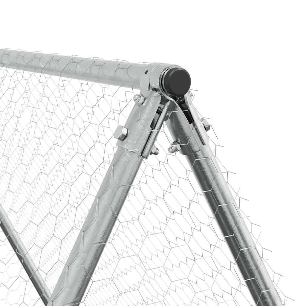 Vidaxl - Cage pour poules argenté 200x100x190 cm acier galvanisé vidaXL 172550 - Image 5