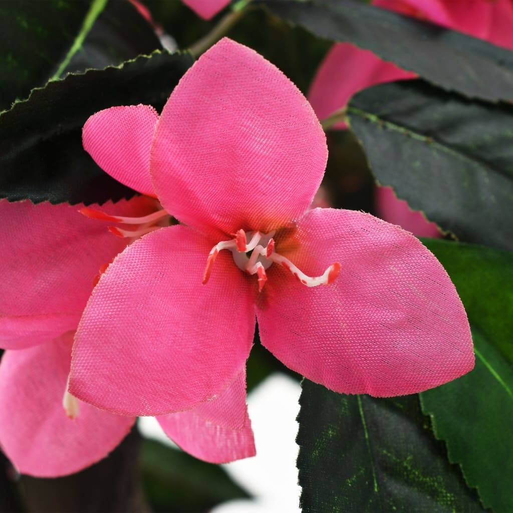 PANGIVO - Plante artificielle Rhododendron bois et tissu vert et rose 155 cm - PANGIVO - Image 2