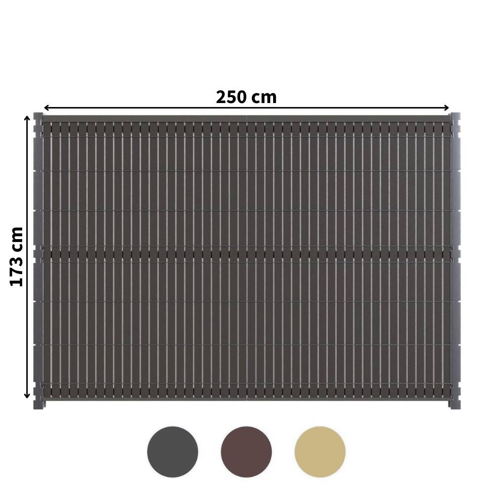 Decklinea - Kit Occultation Composite - L2,5 x H1,73m - Gris Anthracite - Haute Resistance - Occultant Pour Grillage Rigide - Image 1