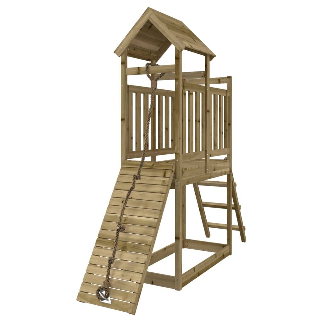Helloshop26 - Maisonnette de jeu avec mur d'escalade 229 x 64 x 214 cm bois de pin imprégné - Image 1